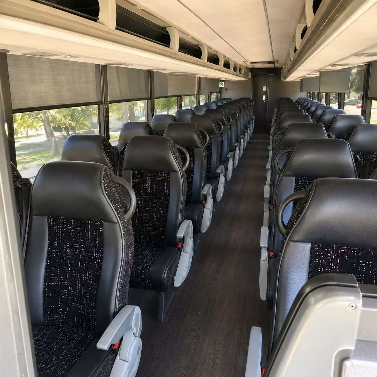 56 passenger charter bus interior