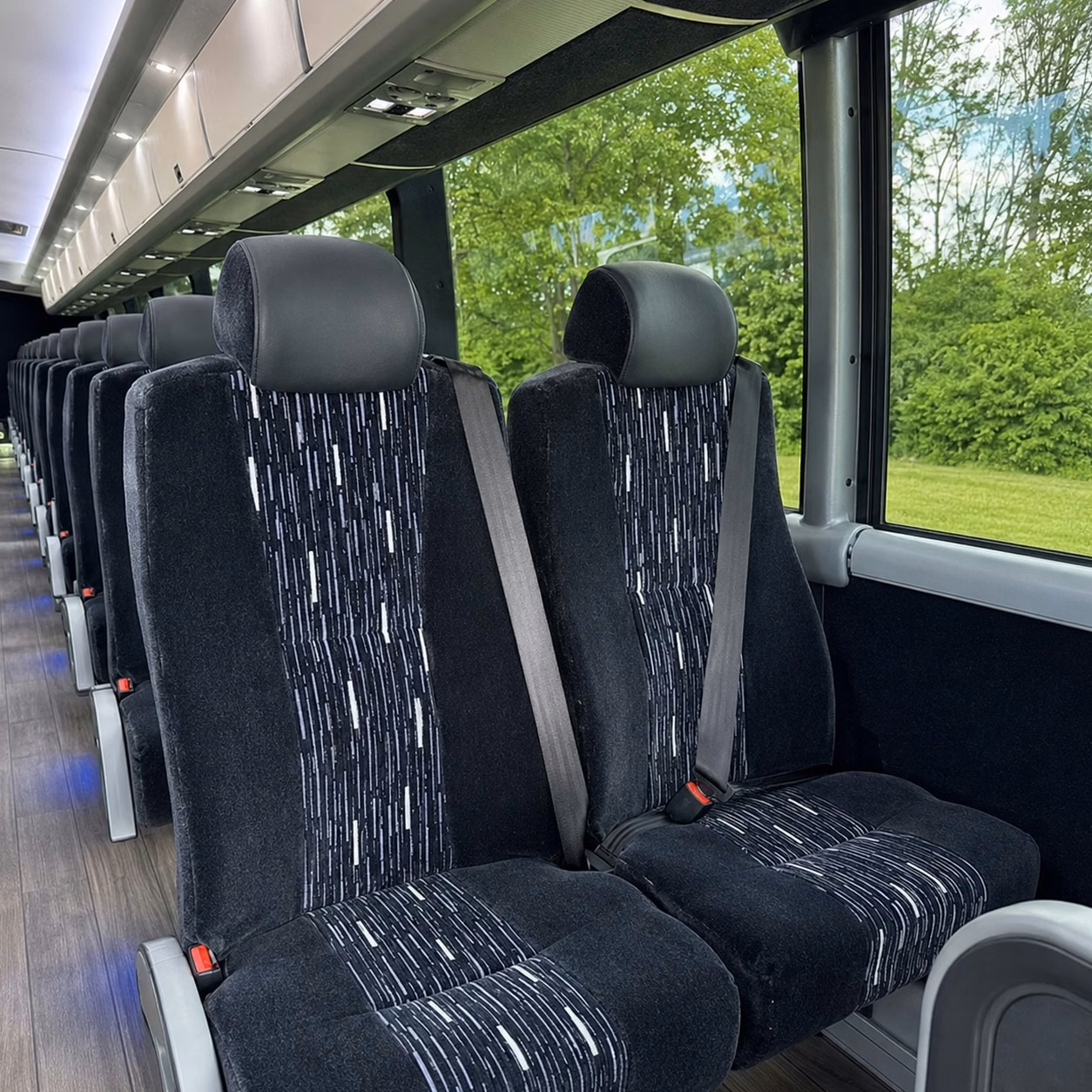 san antonio charter bus rental interior